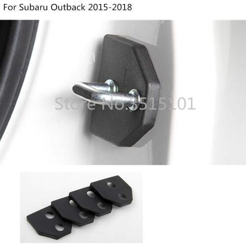 Car body styling interior Plastic anti rust water proof Door lock keys buckle cover 4pcs For Subaru Outback 2015 2016 2017 2018