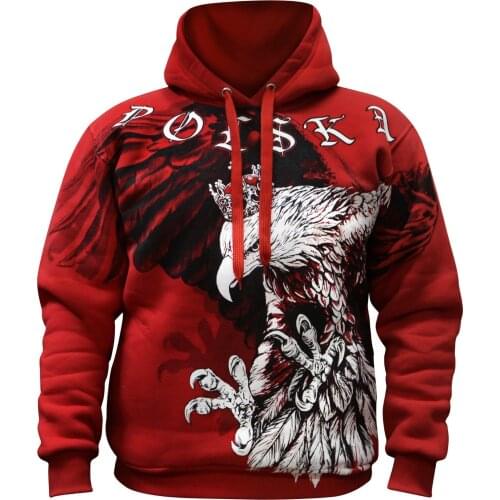 Sweatshirt Hoodie Bluza Polen Patriotic Eagle Poland Wielka Polska Red Euro 2021New