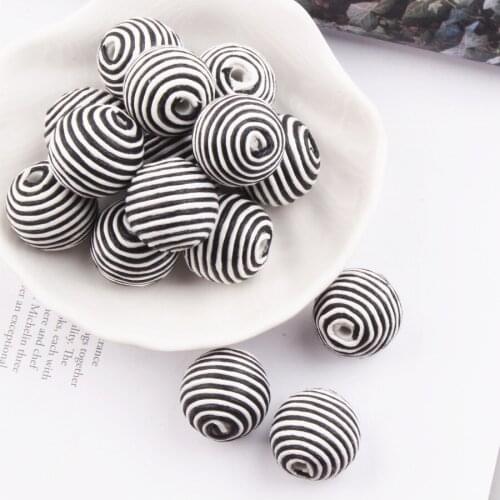 Wrapping Rope Weaving Circular Ball Beads Eardrop Pendant Diy Material Handmade Jewelry 8pcs
