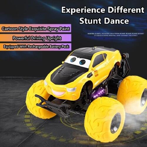 All-Terrain Off-road dancing Vehicle cars Vertical Driving LED Cool Light Shock Absorption Crash Barrier Design RC Stunt Car Toy