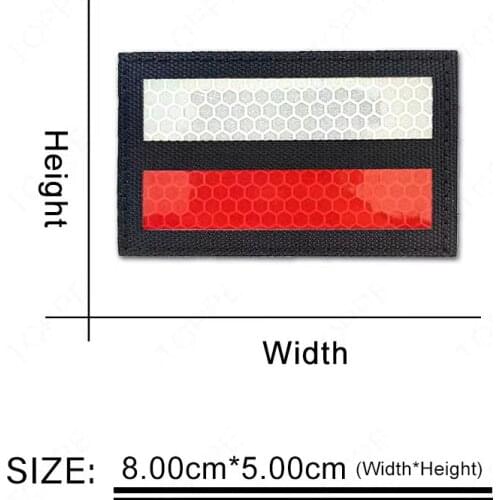 Poland Flag Embroidery Velcros Patch Polish Special Force Army Military Patches Tactical Emblem Applique Embroidered Badges