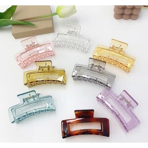 Korea New Fashion Hair Claw for Women Barrettes Hair Crab Hairpin Clear Hair Clip Claw Clamp Hair Accessories for Women Headwear