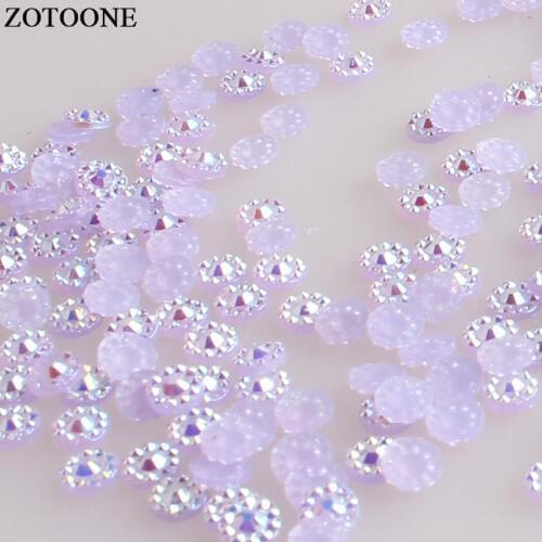 ZOTOONE 1000pcs/lot Flower Rhinestones Light Purple 4-6mm Crystals Stones Non Hotfix Glue Back Iron on Rhinestones for Clothes E