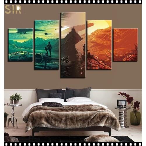 Star War Decorations for 5 Part Movie HD Poster Living Room Decoration Room Decor Anime Wall Art Star War Poster Wall Decor