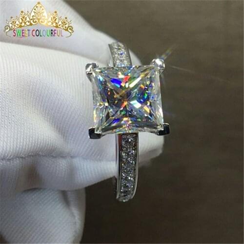 100% 18K 750Au Gold Moissanite Diamond Ring D color VVS With national certificate MO-00106