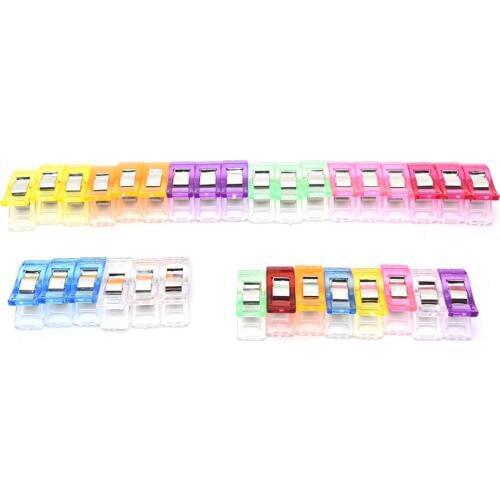 50Pcs Hot sale Plastic Clips Holder for DIY Patchwork Fabric Quilting Craft Sewing Knitting Suspender Clip 5.5*1CM