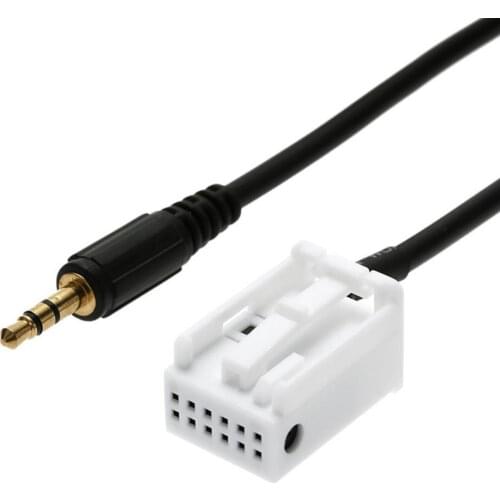 80% Hot Sell Universal 3.5mm Car Aux Stereo Audio Cable for Peugeot Citroens C2 C3 C4 C5 C6