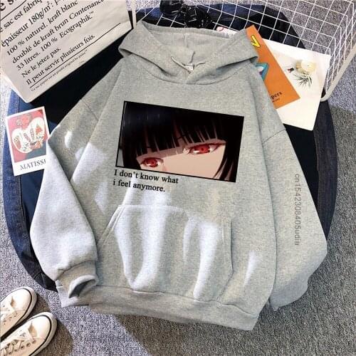 Anime Kakegurui Yumeko Jabami Eyes Japanese Funny Hoodies Men Aesthetic Harajuku Streetwear Sweatshirt Hip Hop Cool Hoody