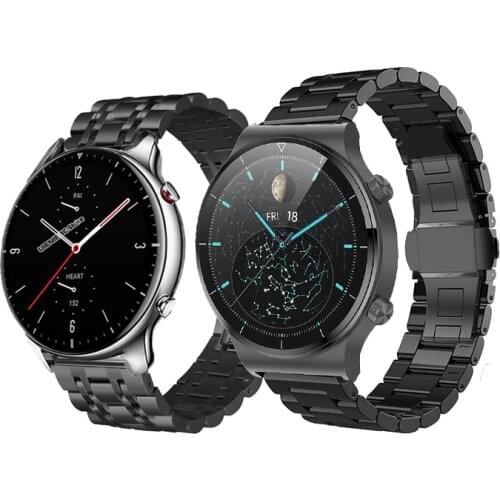 Metal stainless steel Wrist Band For huawei watch gt 2/2e for Amazfit GTR 2 Strap for GTS2 Bip S/Stratos 3 Bracelet Watchbands