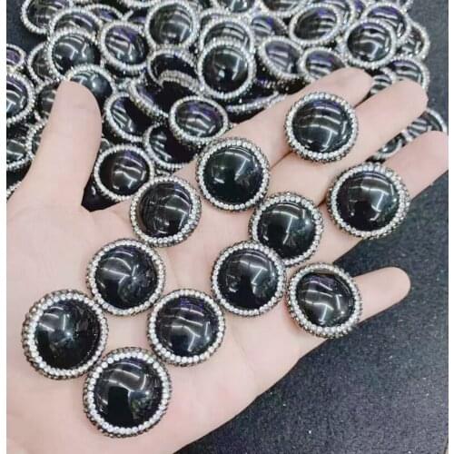 Jewelry Space Beads DIY Making Round Beads,Jewelry DIY For Bracelet Necklace Natural Black Red Agate