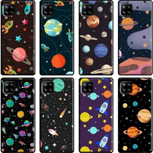 Pattern Cartoon Planet Space Star Case For Samsung Galaxy A71 A70 A51 A12 A41 A31 A21S A20e A72 A52 A30 A40 A50 A02 Cover