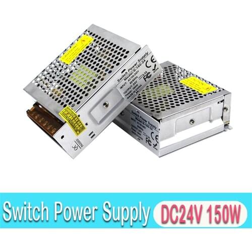 DC Power Supply 24V 6.3A 150W LED Driver Transformers 110v 220v AC DC24V Switch Powers Source for LEDStrip Lighting CCTV Motor