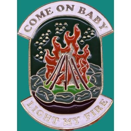 Creativity Fire Lapel Enamel Pins Brooch Collecting Cartoon Metal Badges Men Women Backpack Collar Fashion Jewelry Gifts Adorn