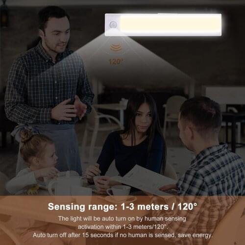 LED Night Light Motion Sensor Wireless USB Rechargeable 20/30cm Night lamp For Kitchen Cabinet Wardrobe Lamps Toilet Stair