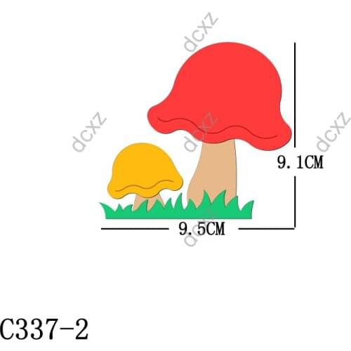 New mushroom Wooden die Scrapbooking C-337-2 Cutting Dies Multiple sizes