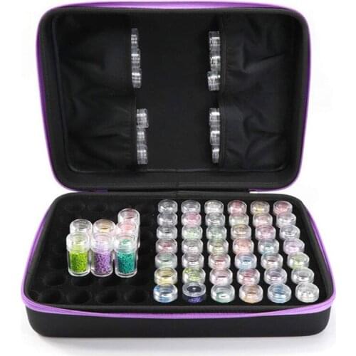 New 70 Bottles DIY Diamond Painting Accessories Container Storage Bag Carry Case Holder Box Embroidery Tools Organizer