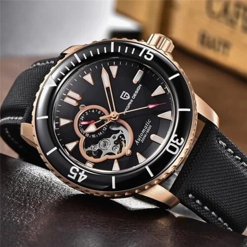PAGANI DESIGN Mens Watch Tourbillon Mechanical Wristwatch Sapphire Crystal Skeleton Clock Top Brand 200M Waterproof Watches