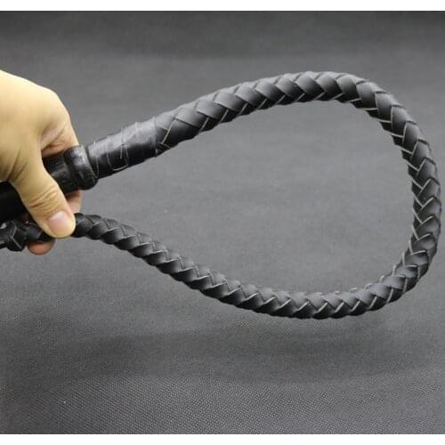 Cowhide Horse Riding Crop Long Anti-slip Wooden Handle Riding Whips For Horse Racing Equestrian Equipment