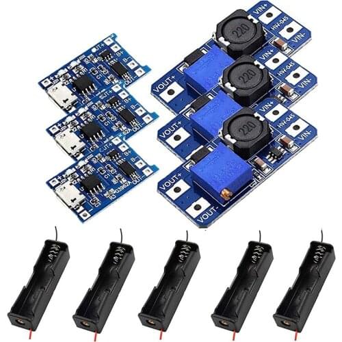 3-In-1 Kit DC-DC Step-Up Converter Module MT3608-3X Adjustable Upward Converter Voltage Regulator 2V-24V To 5V-28V