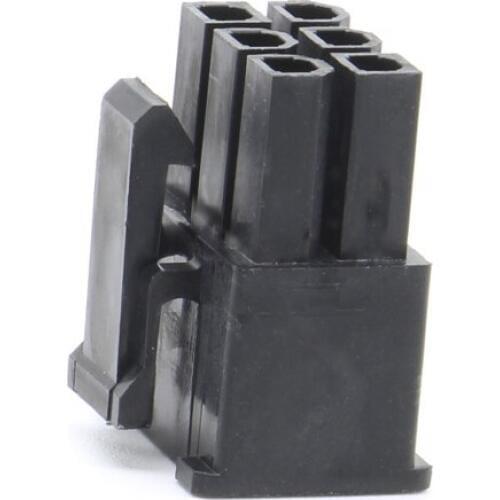 6P Molex 4.2 plug connector spacing 5557 male black rubber shell computer ATX power connectors
