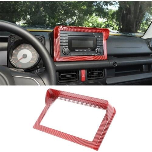 Carbon Fiber ABS Navigation GPS Decorative Cover Kit For Suzuki Jimny 2019-2020