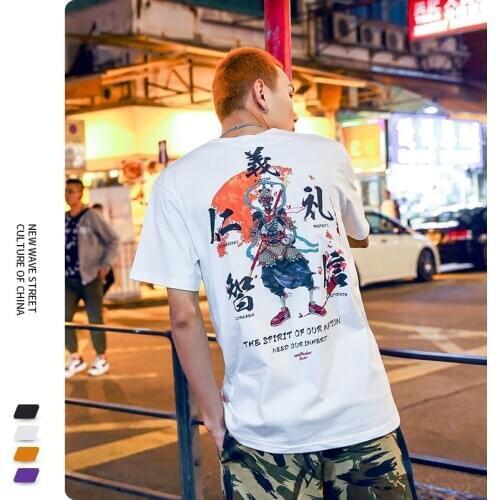 URSPORTTECH Summe Men Tshirt PrintCotton Casual Short Sleeve T shirt for Men Oversized Cartoon T-Shirt Clothes Student Tops Tee