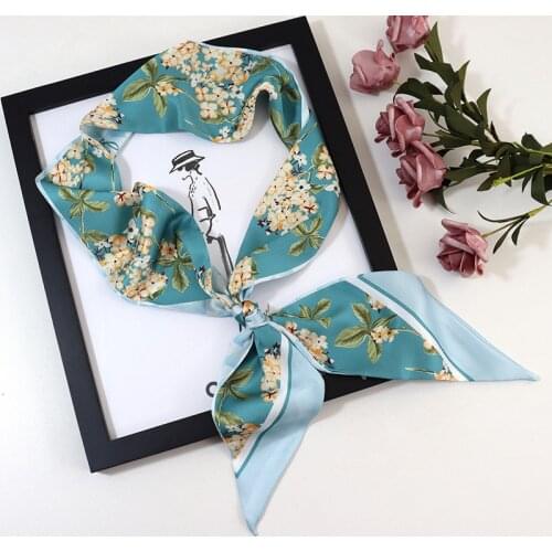 140cm*9cm Summer long fashion female small scarf scarves female flowers hair ribbon hairband women skinny scarf women SJ479