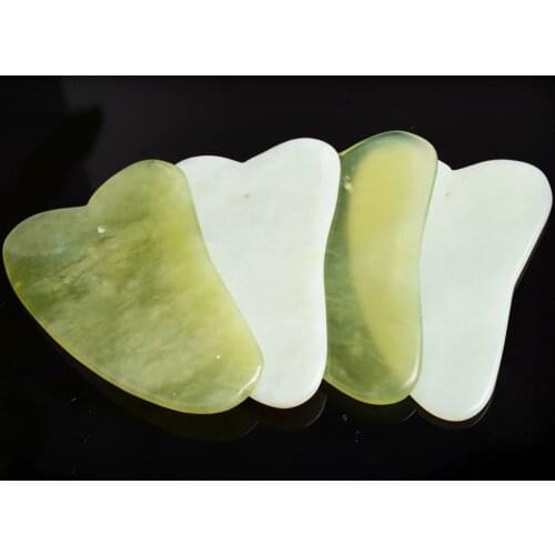 1pc Natural Jade Stone Guasha Board Body Skin Massager Face Massage Stress Pain Relief Skin Scraper Health Care