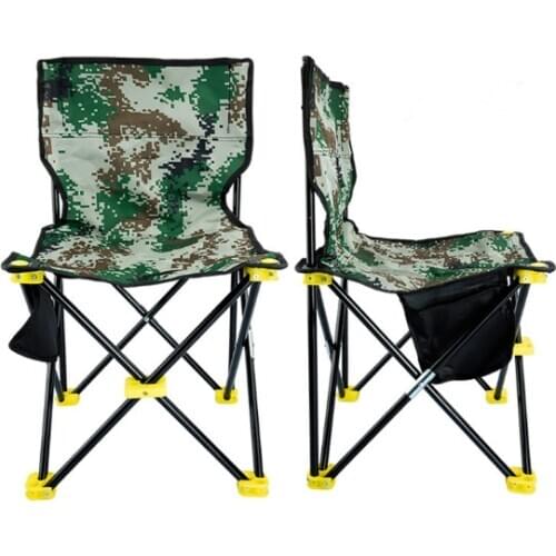 2018 Ultra Light Portable Casual Beach Chair Outdoor Camping Folding Chair Camouflage Fashion Oxford Cloth Fishing Chair Q367