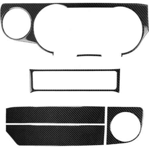 6Pcs/Set Central Control Dashboard Anto Interior Trim Cover for Ford Mustang 09-13 Carbon Fiber Детали интерьера Stickers