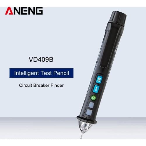 ANENG VD409B Circuit Breaker Finder LED Tester Non-Contact AC Voltage Detector Tester Meter 12V-1000V Test Pen Wire Tracker