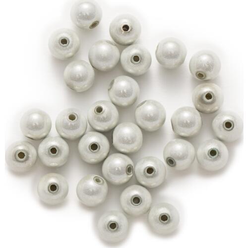White Miracle Acrylic Round Shaped Chunky Findings Jewelry Making Chunky Spacer Beads 4-20mm