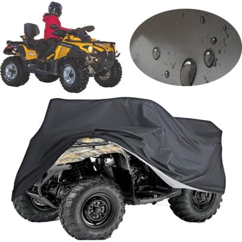 210T ATV Cover Universal Outdoor Waterproof Dustproof Black M L XL XXL XXXL For Polaris ATV Vehicle Scooter Votorbike Quad Bike