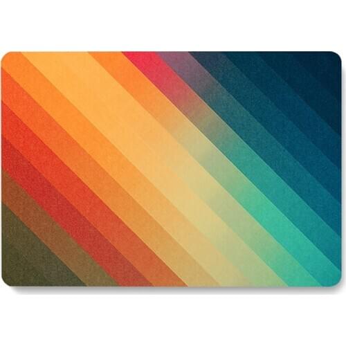 Retro Rainbow Gradient Colorful Pattern Laptop Case For MacBook Retina Air 11 12 13.3 New Pro 15.4 16 inch Cover shell