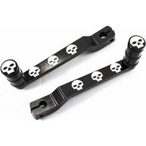 Black Skull Heel Toe Gear Shift Lever Pegs For Harley Tour Softail Electra Model