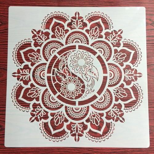 CraftArtGo DIY Flower Stencils Painting Scrapbook Coloring Cake decorating sugar powder sieve printing mold printing table