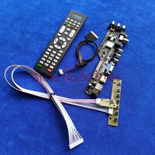 For LP101WH1-TLB1/TLB2/TLB4/TLB5 VGA USB TV 3663 universal LVDS 40-Pin panel 1366*768 DVB digital LCD Controller board Kit