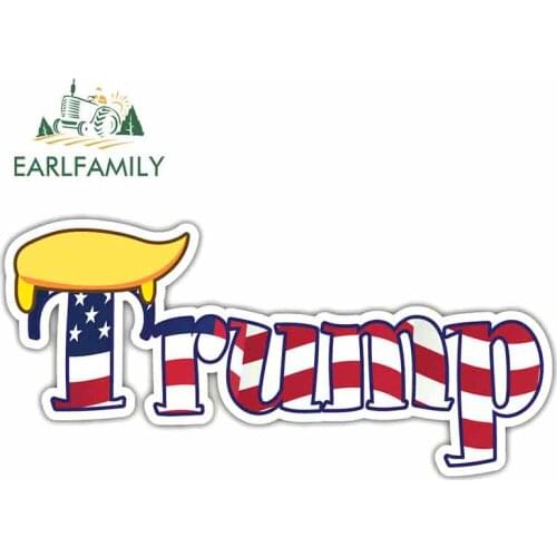 EARLFAMILY 13cm x 5.9cm For Donald Trump Personality Creative Stickers Vinyl Car decal Body For Car Car Accessories