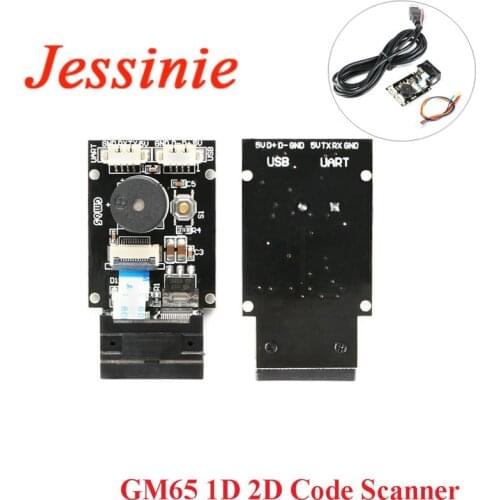 GM65 1D 2D Code Scanner Bar Code Reader QR Code Reader Module Barcode Reading Board USB URAT with Cable Connector