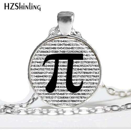 Hot glass dome jewelry PI Necklace Math Jewelry Teachers, Science, Mathematics Black and White Art Pendant jewelry HZ1