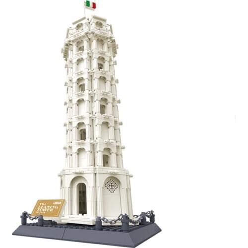 Wange 8012 Pisa Leaning Tower Building Block Structure Building Blocks Kids Educational Block Gift Toys For Children