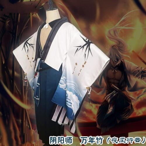 Game Onmyoji Mannendake Cosplay Costume Wan Nian Zhu Kimono Onmoji Arena Cosplay New Skin Ye Feng Xing Yun Celebration Suit