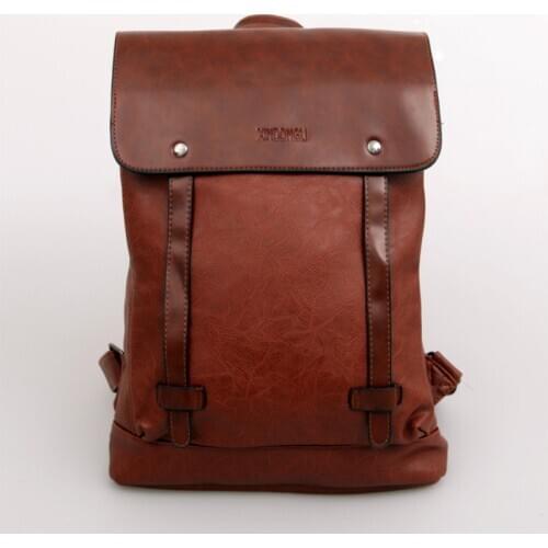 New Retro Leather Backpack Men High Quality Laptop Bag Pack Waterproof Travel Backpacks Fashion Unisex School Bags For College