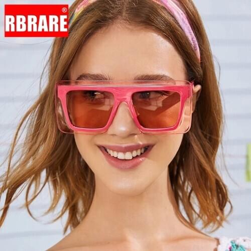 RBRARE Square Women Sunglasses Oversized Sun Glasses Women Big Frame Eyewear Brand Designer Okulary Retro Gafas De Sol Hombre