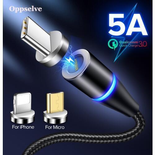 Oppselve Magnet Mobile Phone Type C Cable Micro USB Cable For iPhone 11 Pro Huawei Xiaomi Samsung Fast Charging Magnetic Charger