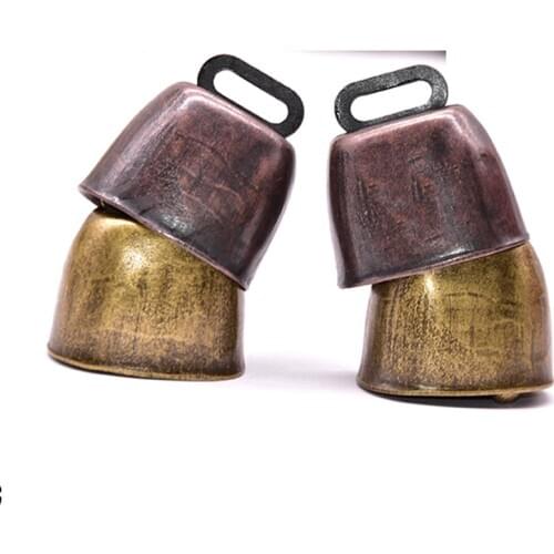 Copper Bells Cow Horse Sheep Grazing Large Metal Bell Loud Crisp Spread Farther Loud Prevent The Loss Dog Pets Decor Bell
