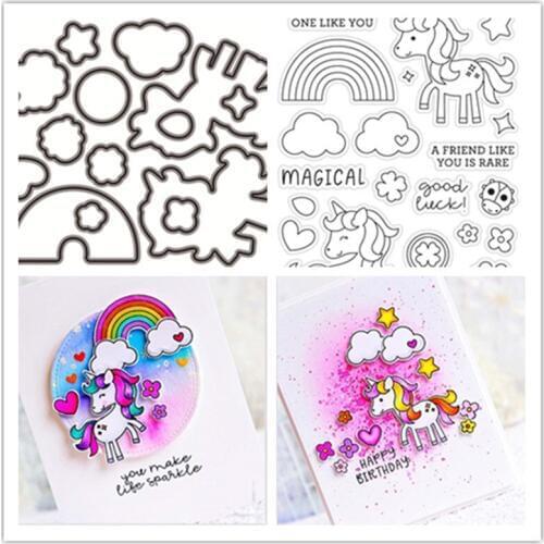 Unicorn Metal Cutting Dies and stamps for DIY Scrapbook Photo Album Paper Card Decorative stamps and dies new 2019