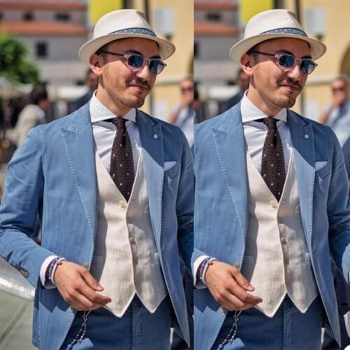 Spring New Designed Men Tuxedos Fashion Latest Classic Peaked Lapel Jacket Casual Daily Wear Blazer 2 Pieces Set