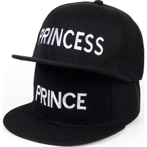 New PRINCESS PRNICE alphabet embroidery hat men and women adult adjustable baseball hats 100%cotton hip hop cap sun caps