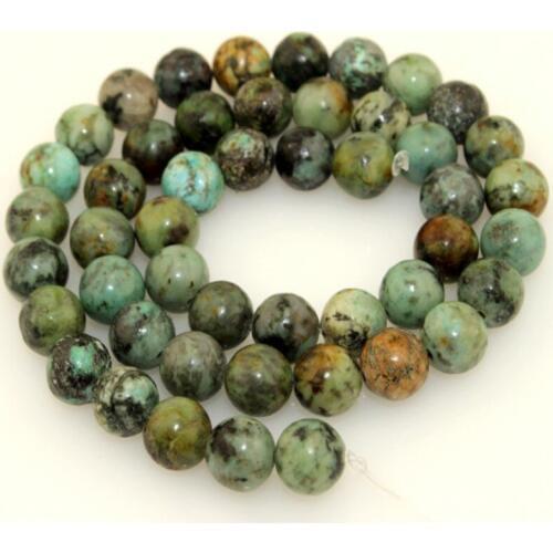 Wholesale Natural Smooth Africa beads Jewelry Making loose stone beads strand 15" 4/6/8/10mm